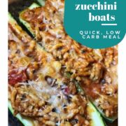 easy stuffed zucchini boats with ground turkey