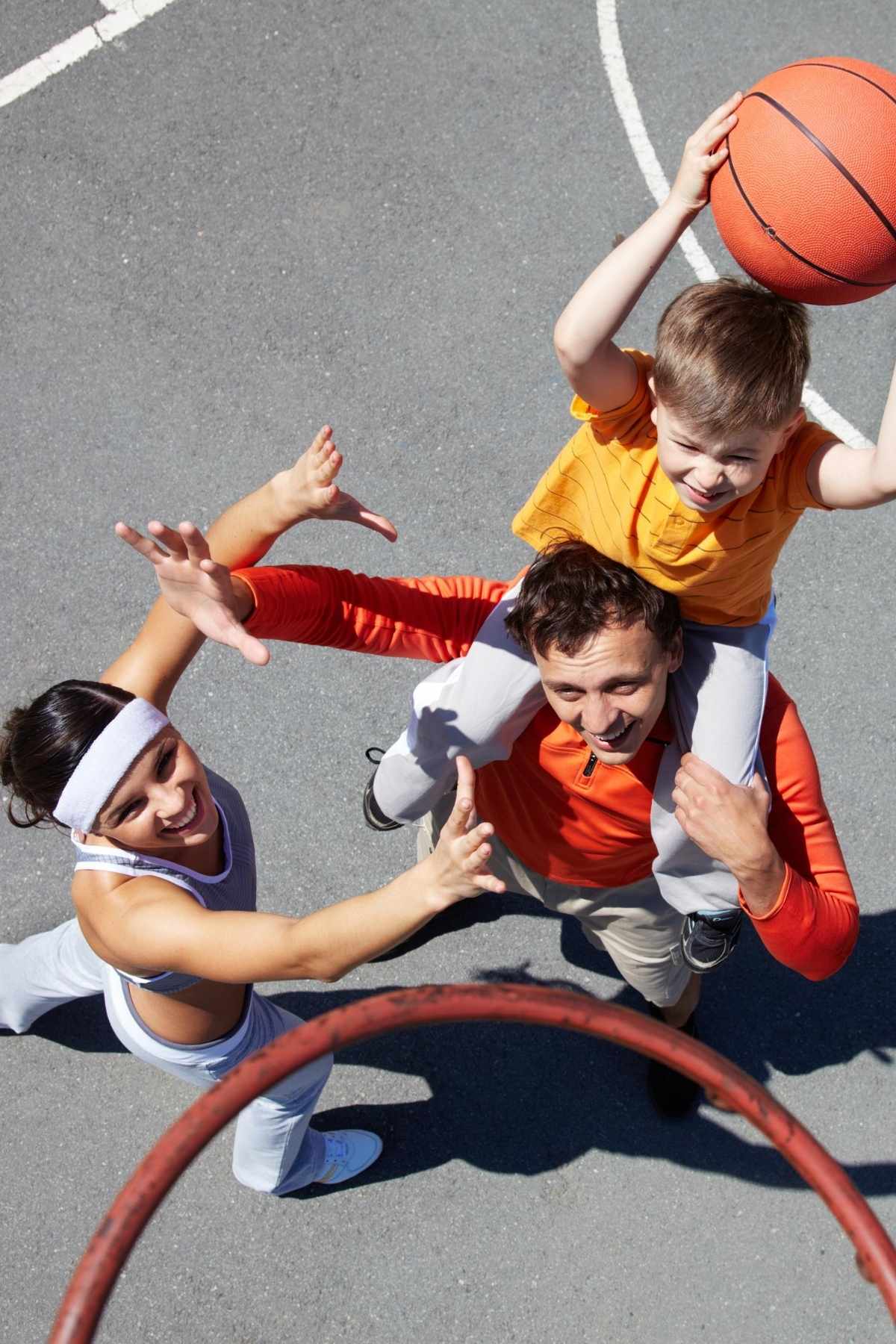 play a game of hoops with your family for exercise