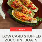 low carb stuffed zucchini boats recipe