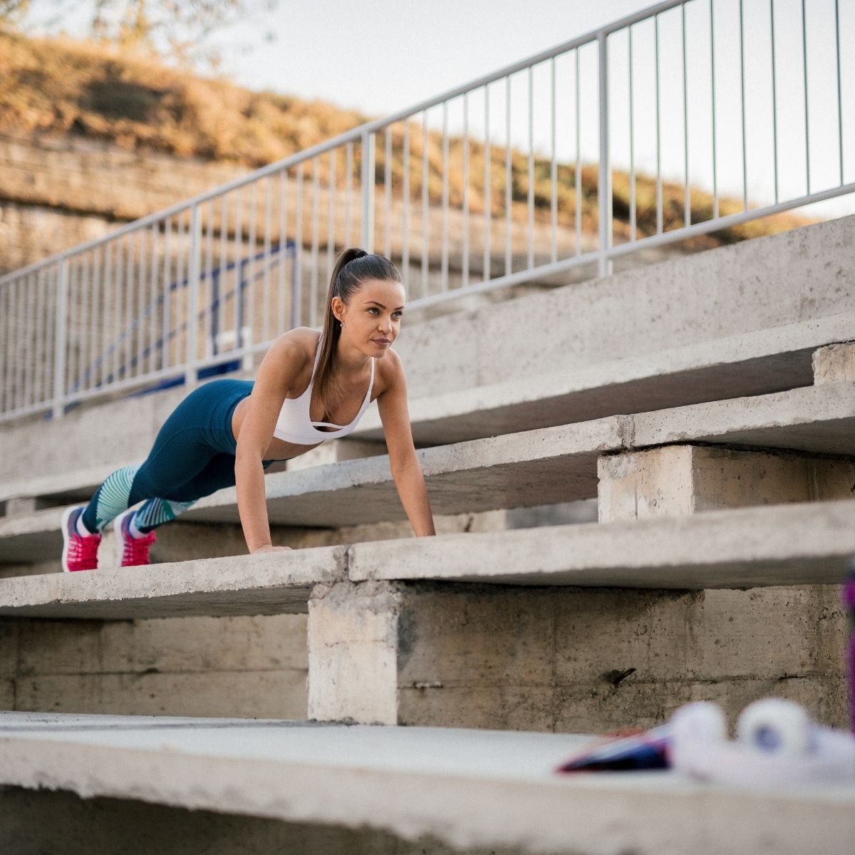 Stairs and burpees workout plan