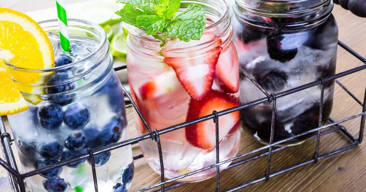 3 types of fruit infused water