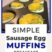 sausage egg muffins recipe pin