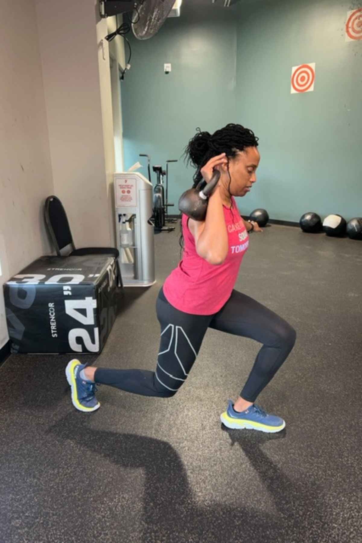 HIIT kettlebell workout lunges