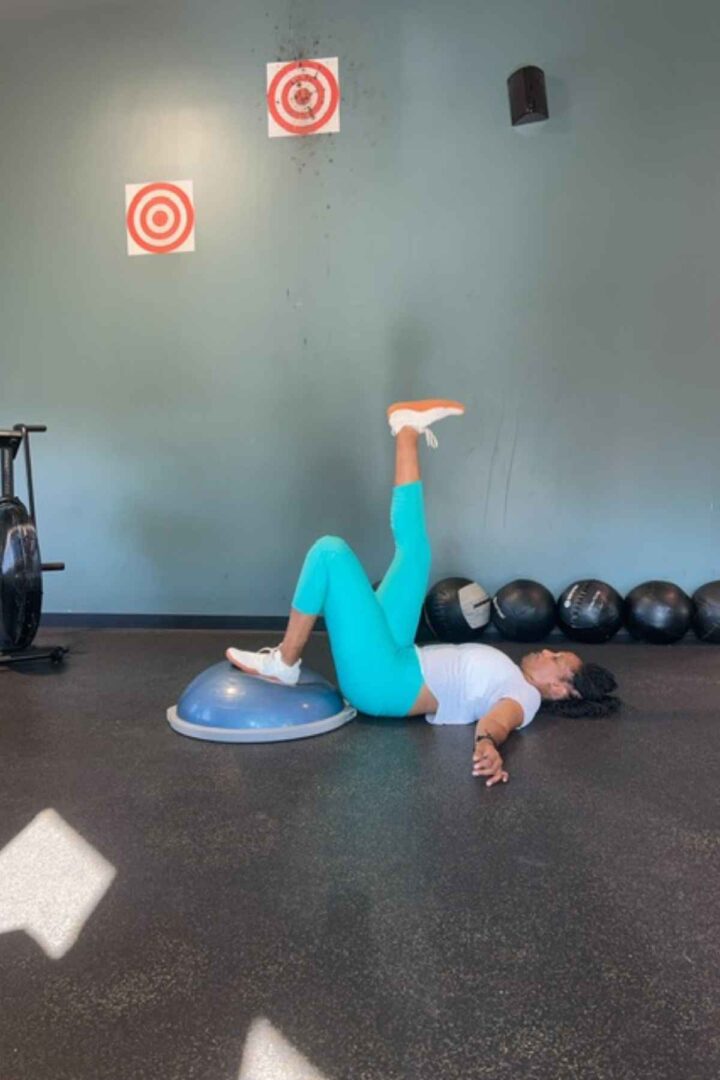 bosu single leg bridges